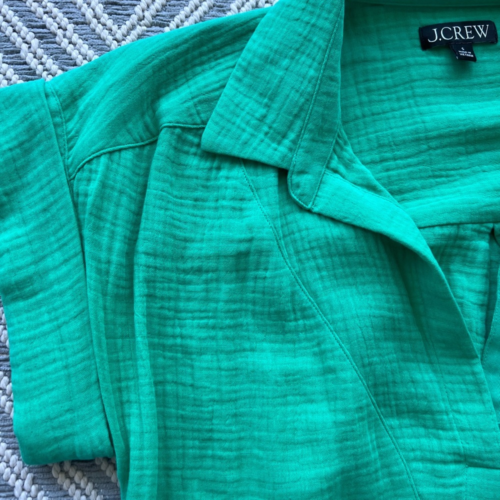 J Crew Gauze Short-sleeve collared dress - Picture 6 of 9